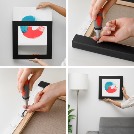 FIT FRAME CZARNY MATOWY 90x90 cm. Wymiar okna 70x70 cm