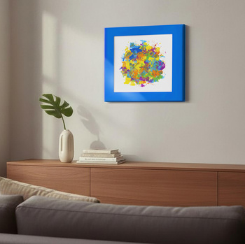 FIT FRAME NIEBIESKI BŁYSZCZĄCY 90X90 cm. Wymiar okna 70x70 cm