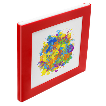 FIT FRAME CZERWONY BŁYSZCZĄCY 90x90 cm. Wymiar okna 70x70 cm