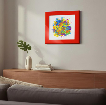 FIT FRAME CZERWONY BŁYSZCZĄCY 40x40 cm. Wymiar okna 30x30 cm