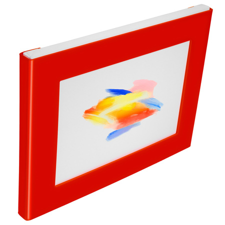 FIT FRAME CZERWONY BŁYSZCZĄCY 60x80 cm. Wymiar okna 40x60 cm